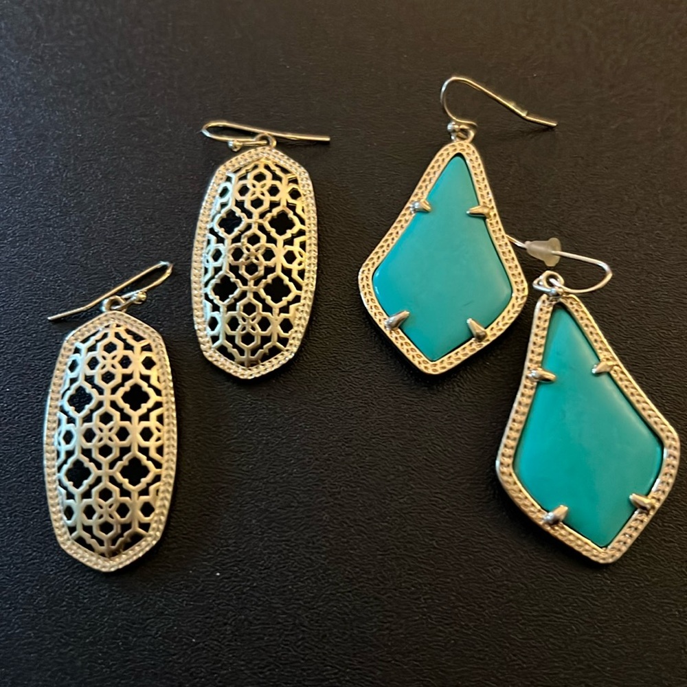 Two pairs of Kendra Scott Earrings.